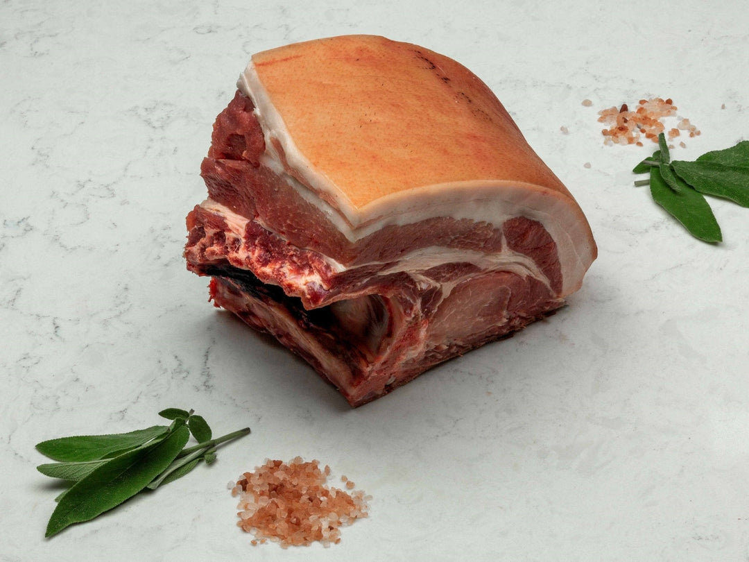 Free-range dry-aged pork shoulder on the bone, Thomas Joseph Butchery