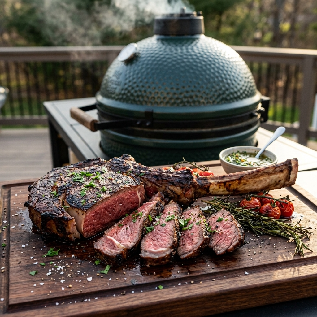 Dry-Aged Tomahawk on a BBQ