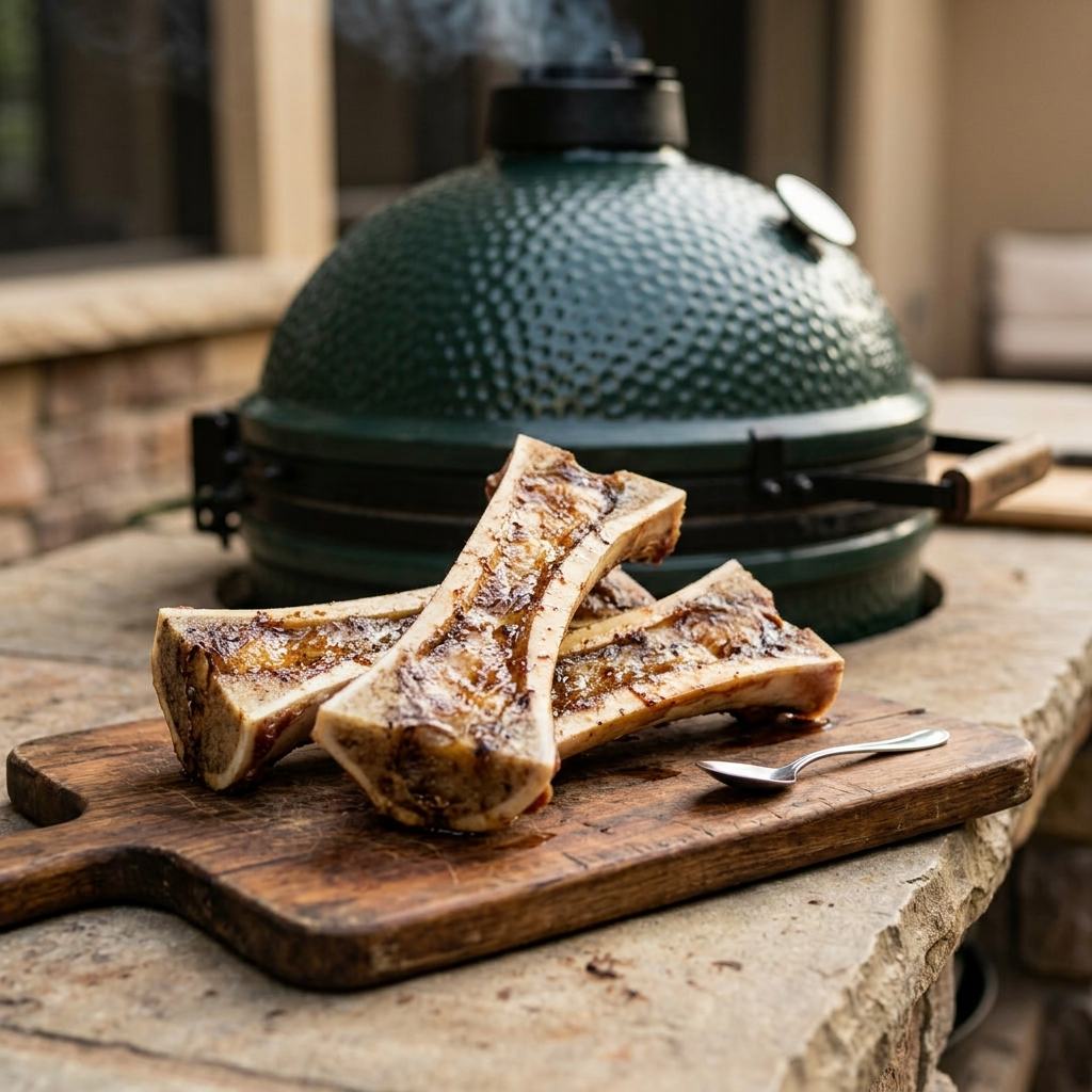 bone marrow cooked on big green egg