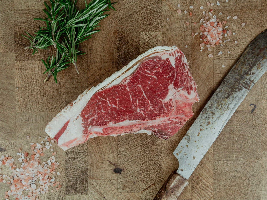 Grass-fed dry-aged bone-in sirloin steak
