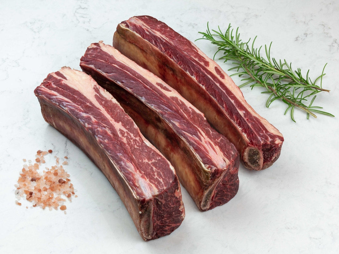 Grass-fed beef short ribs, bone in, for slow braising