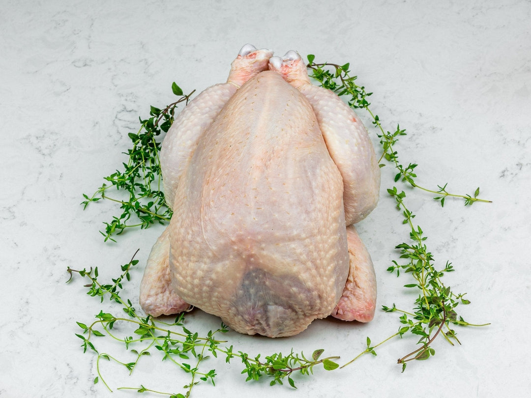 Whole free range Yorkshire chicken, Thomas Joseph Butchery