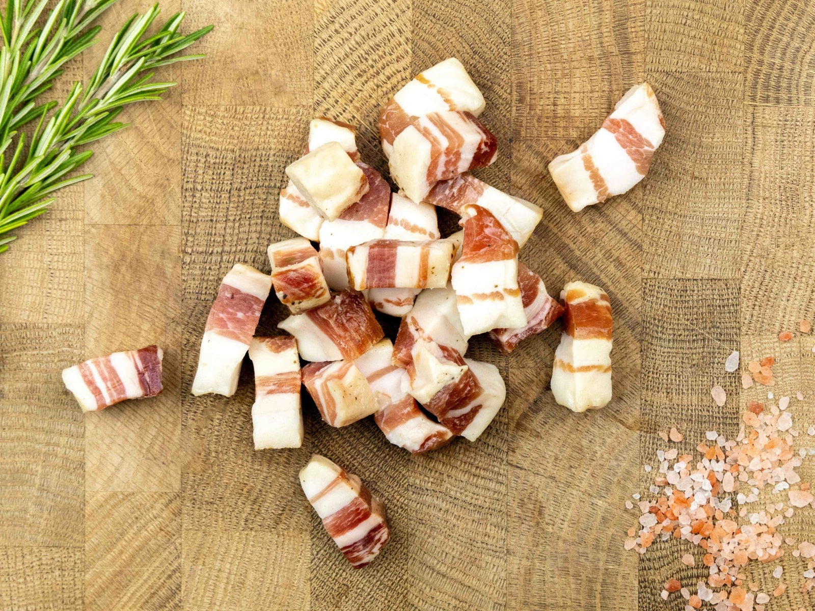 Blythburgh Free Range Dry Cured Bacon Lardons - Smoked — from Thomas Joseph Butchery