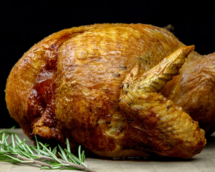 Christmas turkey box with free range bronze turkey, pigs in blankets and sausage-meat