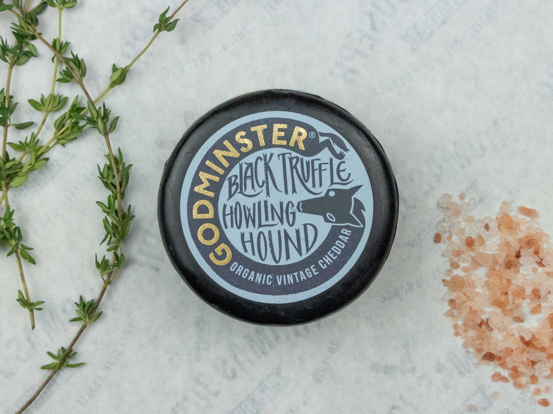 Godminster Black Truffle Vintage Organic Round Cheese — from Thomas Joseph Butchery
