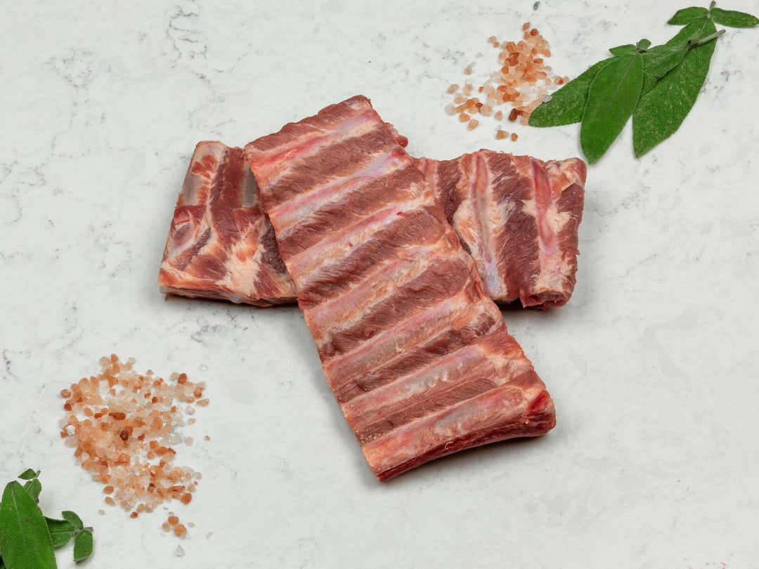 Pork Ribs, Free Range — free range, dry-aged pork from Thomas Joseph Butchery
