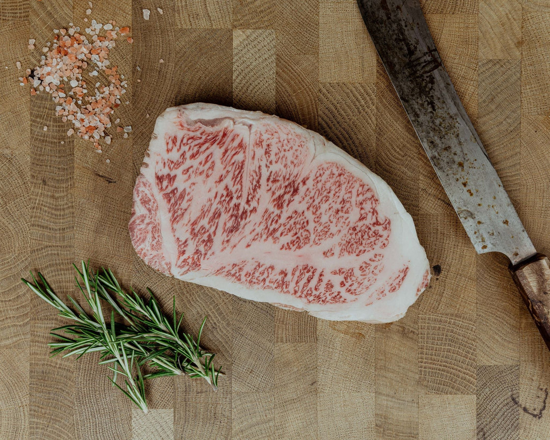 Kagoshima Wagyu A5 MS12 Striploin — Japanese A5 Wagyu beef, Thomas Joseph Butchery